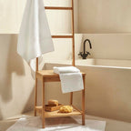 Σετ πετσέτες και χαλάκι μπάνιου homelovers organic 40X66+68X137+50X70 / White